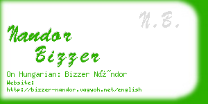 nandor bizzer business card